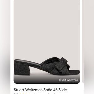 Stuart Weitzman Sofia black denim slide